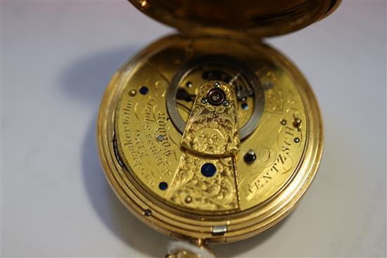 Sigismund Rentzsch, St James Square, London. An 18ct gold open-face key-wind pocket watch,